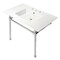 Fauceture KVPB37227W81 37-Inch Console Sink with Stainless Steel Legs (8-Inch, 3 Hole), White/Polished Chrome KVPB37227W81 - alternate 1